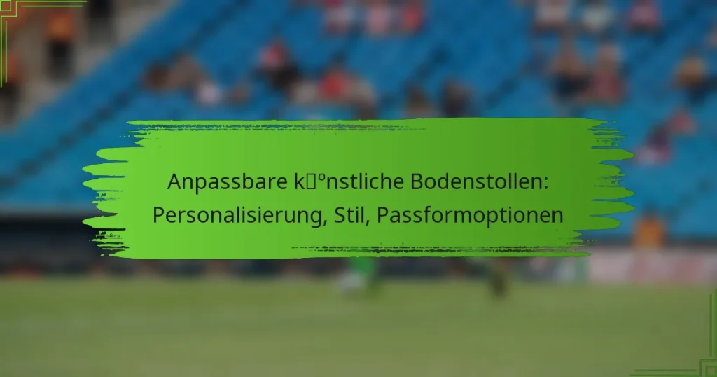 Anpassbare künstliche Bodenstollen: Personalisierung, Stil, Passformoptionen