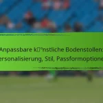 Anpassbare künstliche Bodenstollen: Personalisierung, Stil, Passformoptionen