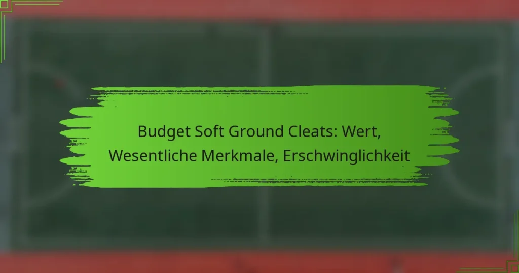 Budget Soft Ground Cleats: Wert, Wesentliche Merkmale, Erschwinglichkeit