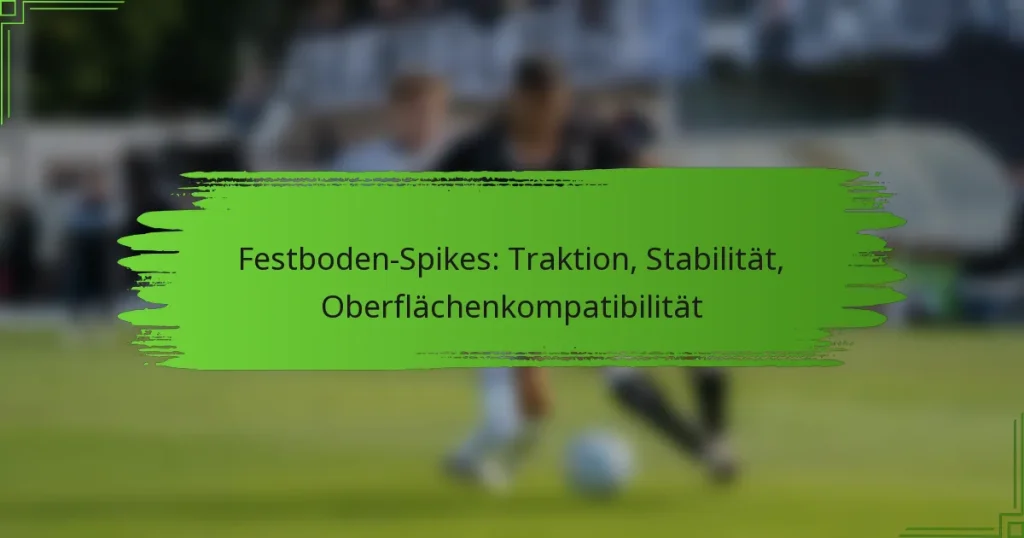Festboden-Spikes: Traktion, Stabilität, Oberflächenkompatibilität