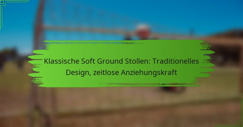 Klassische Soft Ground Stollen: Traditionelles Design, zeitlose Anziehungskraft