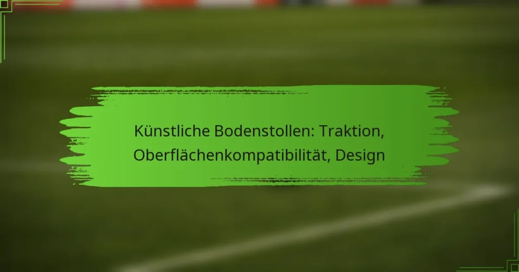 Künstliche Bodenstollen: Traktion, Oberflächenkompatibilität, Design
