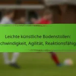 Leichte künstliche Bodenstollen: Geschwindigkeit, Agilität, Reaktionsfähigkeit