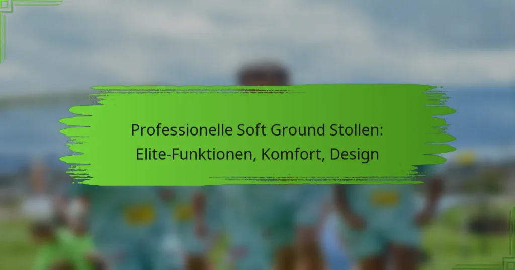 Professionelle Soft Ground Stollen: Elite-Funktionen, Komfort, Design