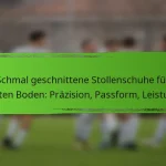 Schmal geschnittene Stollenschuhe für festen Boden: Präzision, Passform, Leistung