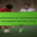 Umweltfreundliche künstliche Bodenstollen: Nachhaltigkeit, Materialien, Design