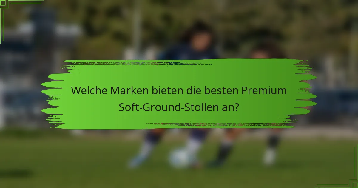 Welche Marken bieten die besten Premium Soft-Ground-Stollen an?