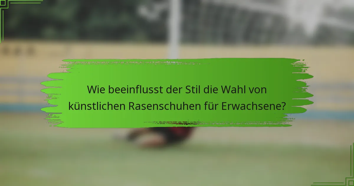 Wie beeinflusst der Stil die Wahl von künstlichen Rasenschuhen für Erwachsene?
