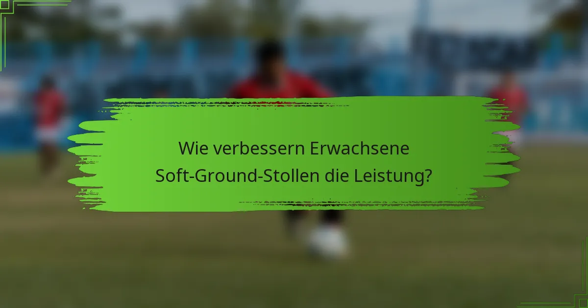 Wie verbessern Erwachsene Soft-Ground-Stollen die Leistung?